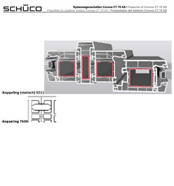 Schüco CT 70 AS statische koppeling profiel 9211 met koppeling 7609